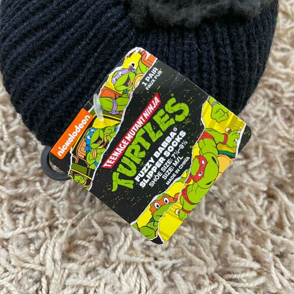 Teenage Mutant Ninja Turtles Fuzzy Babba Slipper Socks 1-Pair, Men’s M/L 7.5-9.5 - Picture 5 of 7